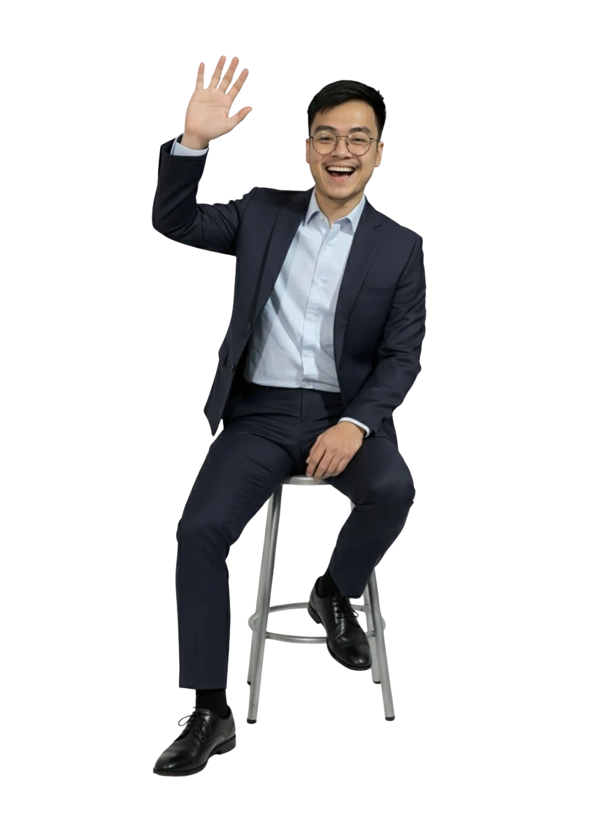 Long Nguyen waving