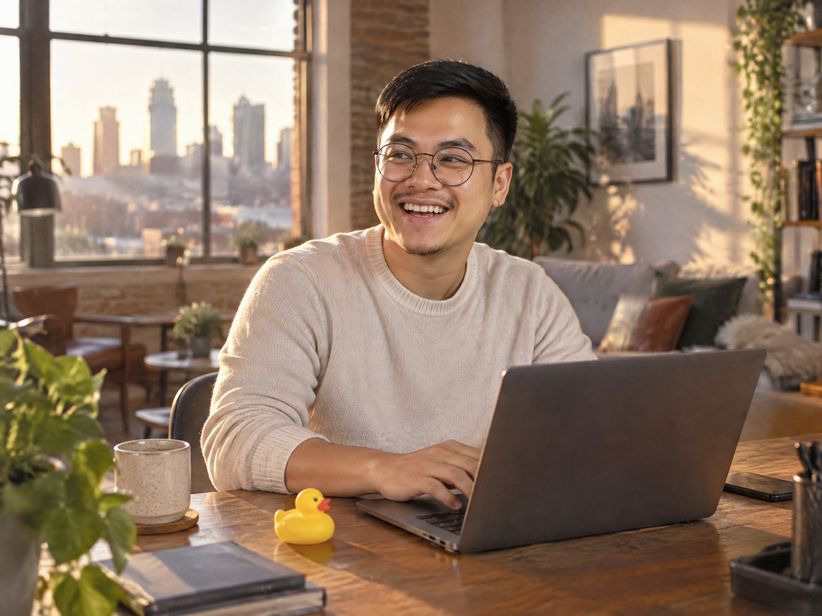 Long Nguyen at his desk