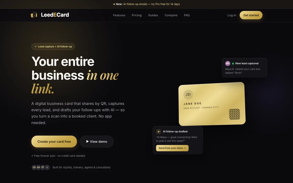 LeedECard screenshot